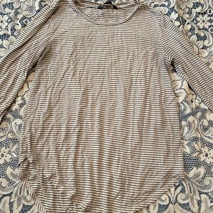 Striped loose fit long sleeve tee